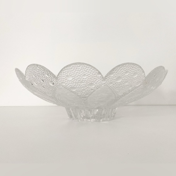 Vintage Lausitzer East Germany Art Glass Large Crystal Bowl - 10.75” Diameter - Picture 6 of 9